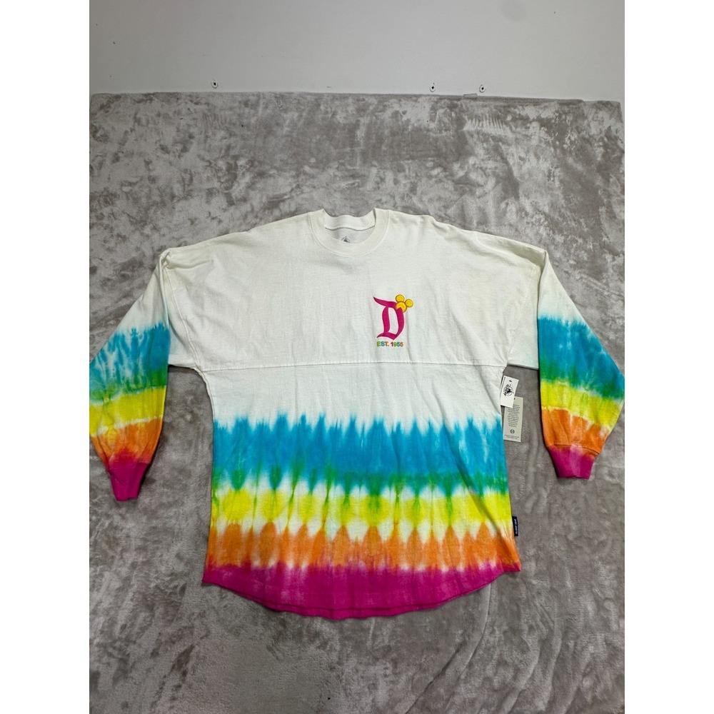 NWT Disneyland Resort Spirit Jersey Rainbow Dip Tie Dye Pineapple Size S Small